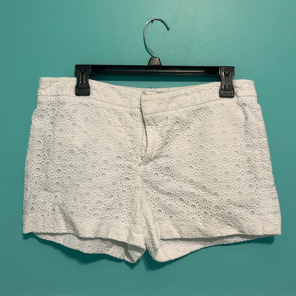 White Pattern Shorts